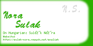 nora sulak business card